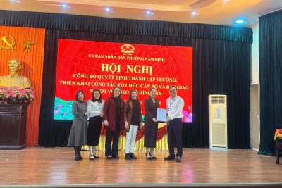 Thông báo sáp nhập Trường Mầm non Thống Nhất và Trường Mầm non Lộc Vượng thành Trường Mầm non Thống Nhất, phường Nam Định, tỉnh Ninh Bình